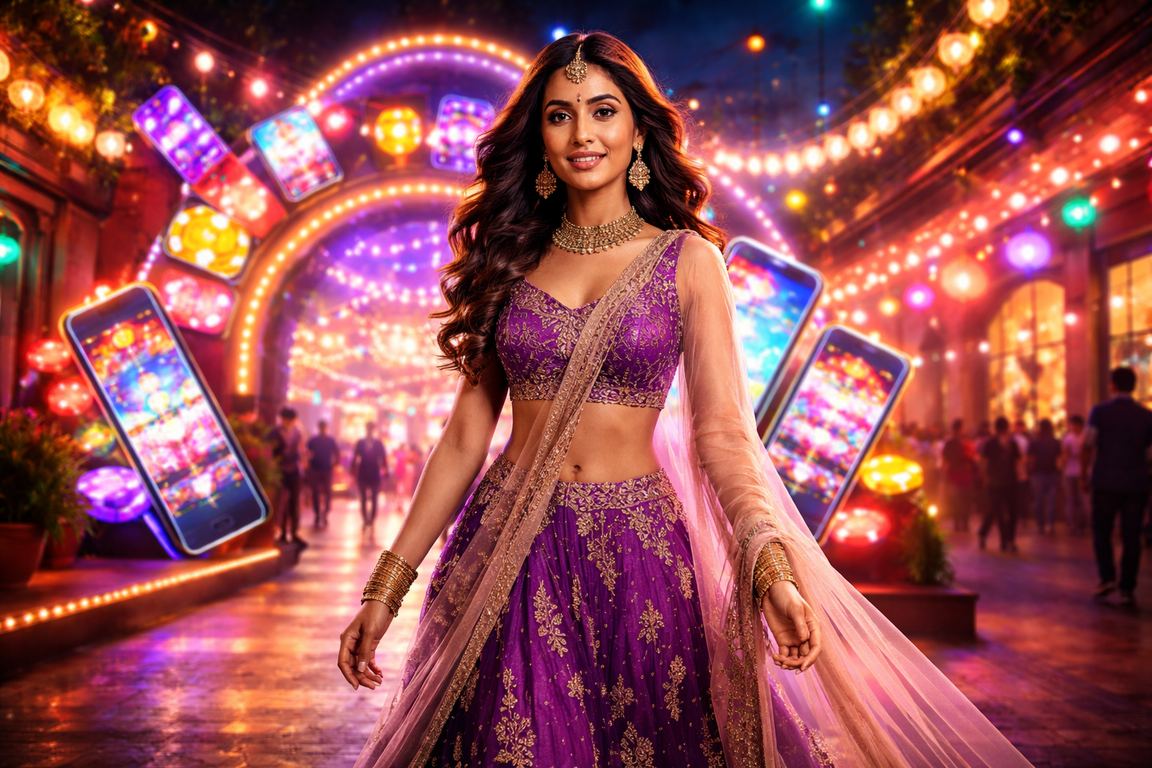 Delhi night market with casino mobile app experience