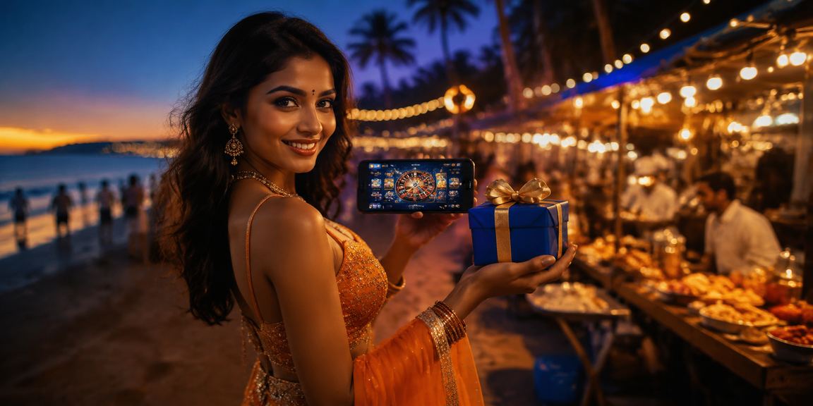 User securely interacting with mobile casino app on a beach
